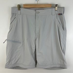 SIMMS Fishing Products Lightweight Tan Shorts Zip Off Flawed XL